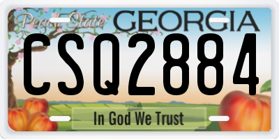 GA license plate CSQ2884