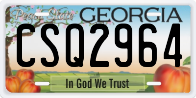 GA license plate CSQ2964