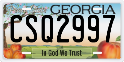 GA license plate CSQ2997