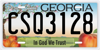 GA license plate CSQ3128