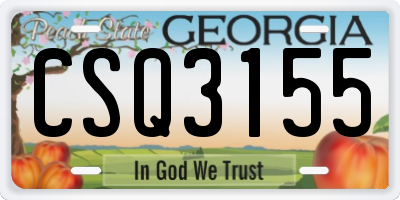 GA license plate CSQ3155