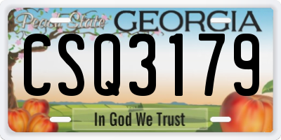 GA license plate CSQ3179