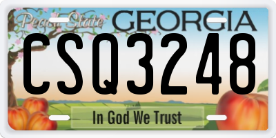 GA license plate CSQ3248