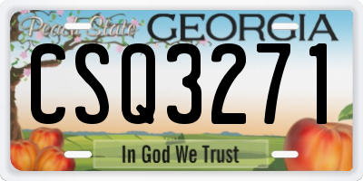 GA license plate CSQ3271