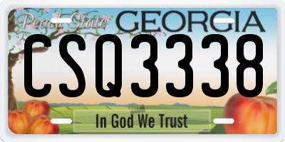 GA license plate CSQ3338