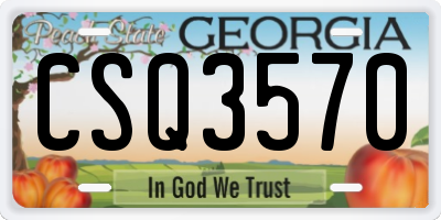 GA license plate CSQ3570