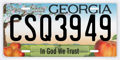 GA license plate CSQ3949