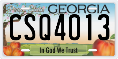 GA license plate CSQ4013