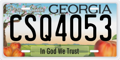 GA license plate CSQ4053
