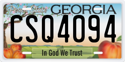 GA license plate CSQ4094