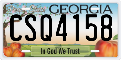 GA license plate CSQ4158