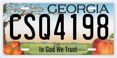 GA license plate CSQ4198