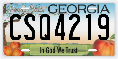 GA license plate CSQ4219