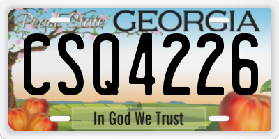 GA license plate CSQ4226