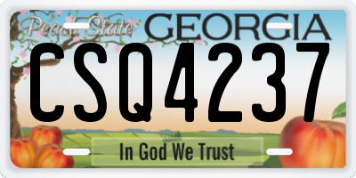 GA license plate CSQ4237