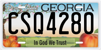 GA license plate CSQ4280