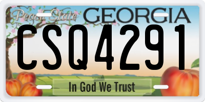 GA license plate CSQ4291