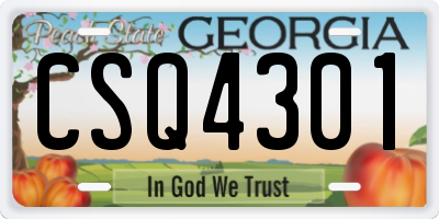 GA license plate CSQ4301
