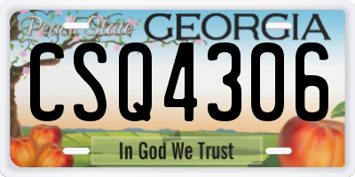 GA license plate CSQ4306