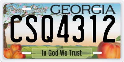 GA license plate CSQ4312
