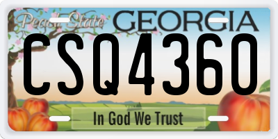GA license plate CSQ4360