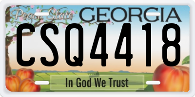 GA license plate CSQ4418