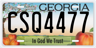 GA license plate CSQ4477