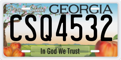 GA license plate CSQ4532