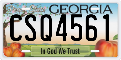 GA license plate CSQ4561