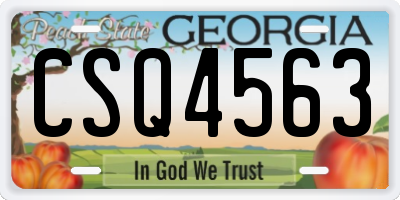 GA license plate CSQ4563