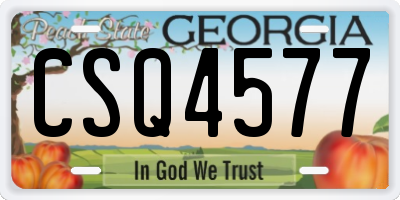 GA license plate CSQ4577