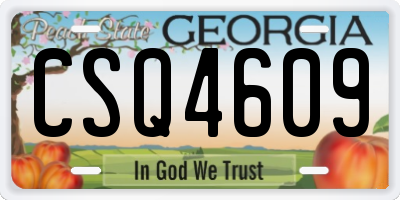 GA license plate CSQ4609