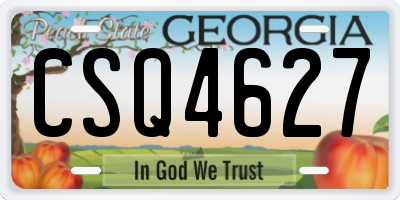 GA license plate CSQ4627