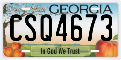 GA license plate CSQ4673