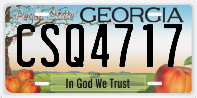GA license plate CSQ4717