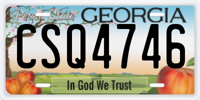GA license plate CSQ4746