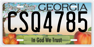 GA license plate CSQ4785