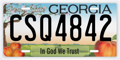 GA license plate CSQ4842