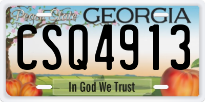 GA license plate CSQ4913