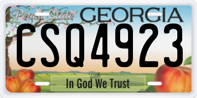 GA license plate CSQ4923
