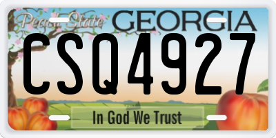 GA license plate CSQ4927