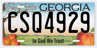 GA license plate CSQ4929