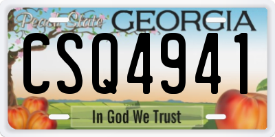GA license plate CSQ4941