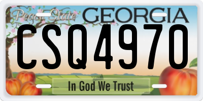 GA license plate CSQ4970