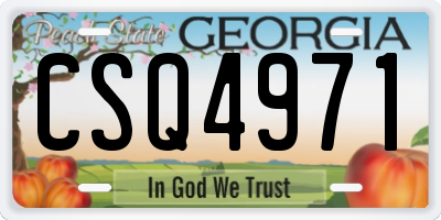 GA license plate CSQ4971