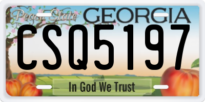 GA license plate CSQ5197