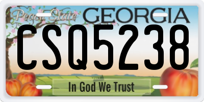 GA license plate CSQ5238