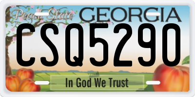 GA license plate CSQ5290