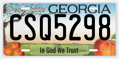 GA license plate CSQ5298