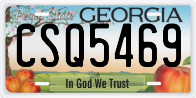 GA license plate CSQ5469
